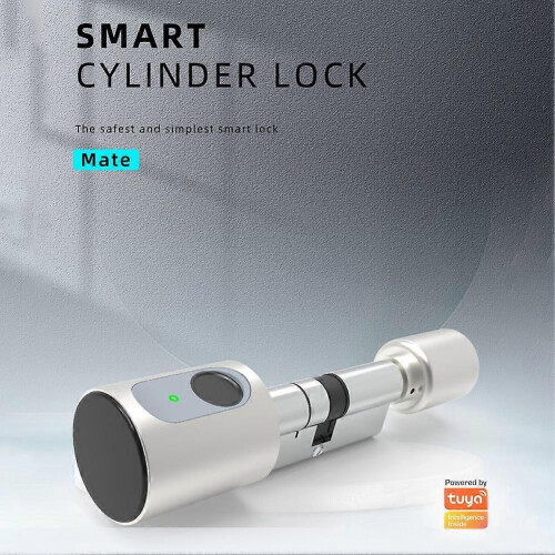 Smart Lock Home Smart Lock Cylinder Compact App Remote Bluetooth Door Lock Fingerprint Electronic Lock Black 1