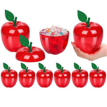 8 Pack Red Apples Candy Containers - Teacher Appreciation, Wedding, Party Favors, Back to School Supplies