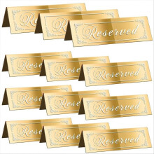12PCS Reserved Table Signs, Gold Reserved Signs compatible for Wedding