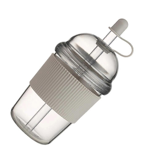 1 τεμάχιο 430 ml διαφανής κούπα καφέ με καπάκι και πλαστικ 1