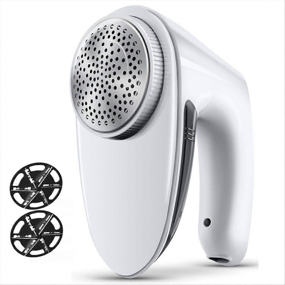 White Electric Lint Remover With 6-Leaf Blades Quickly Remove Usb Fabric Shaver Sweater Shaver For Clothes Bedding