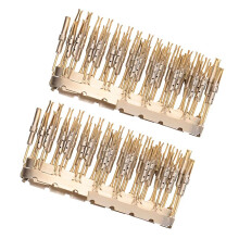50/100Pcs Tube Pins 1mm Gold Plated Female Terminal Sockets-100
