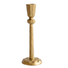Antieke gietijzeren kandelaar met gouden afwerking voor-8932