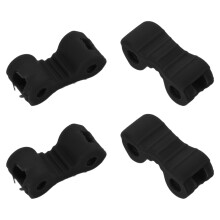 4Pièces Accessoires Réparation Charnières Silicone Noir Pour Lunettes