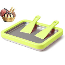 Eisrollenmaschine, Eismaschinen 2026, DIY-Eisrollenmaschine mit 2 Schabern, für hausgemachtes Eis