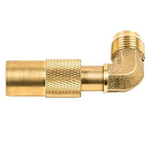 Propane Elbow Adapter compatible , Brass 5/8inch Conversion Fitting Low Pressure compatible Tabletop Camping Gridd 1