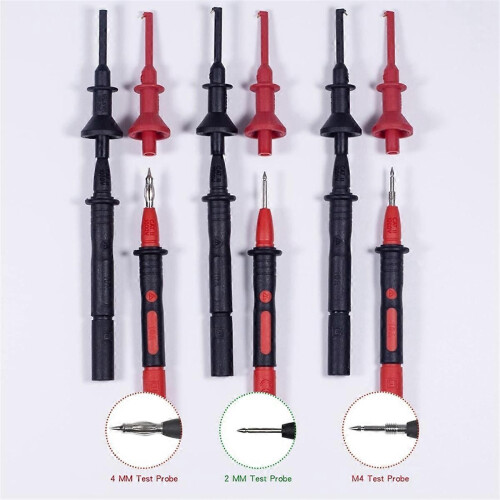 Multimeter Test Hook 2mm Straight Test Probe Extension Hook Needle 2