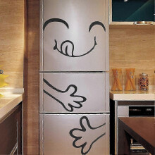 Happy Delicious Face Sticker Smiley Fridge Wall Decals Eco-Friendly Home Art Decor