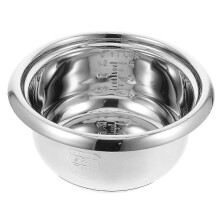 Stainless Steel 304 Rice Cooker Inner Pot 2L Replacement Bowl for Even Heating Home Cooking 1Set