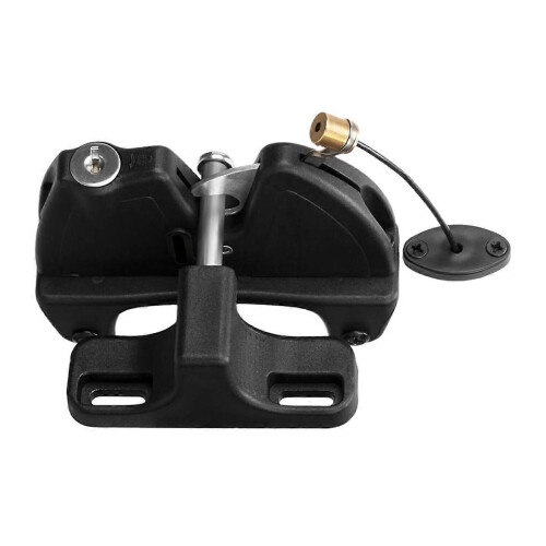 Key Lockable 2 Way Gate Latch with Spring Loaded Pull Cable Key 2 Sided Gate Fence Lock for Outdoor 1