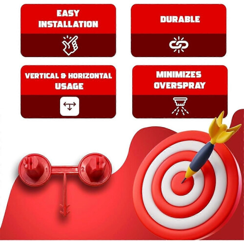 12pcs Red Nozzle for Foaming Agent, Coverage for Vertical & Ceiling Coverage 1