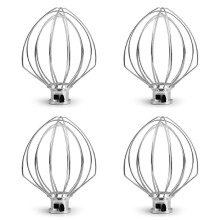 4 x ruostumattomasta teräksestä valmistettu vispilä 5K452WW KitchenAid-keittiökoneeseen 5KSM90-5KSM185