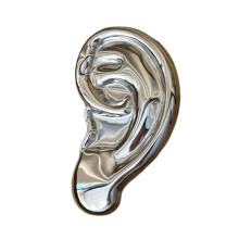 Handgemaakte legering oorbroche badge pin gedetailleerd-Zilver