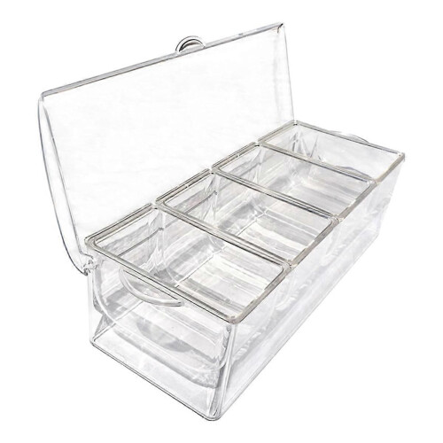 Ice Chilled Condiment with 4 Containers, Condiment Server