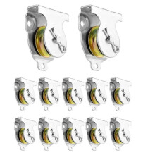 Wandrollen, 12 Stück, 1-1/2" Deckenrollen, V-Nut-Rollen, Zubehör für 3/8" Draht oder Seil