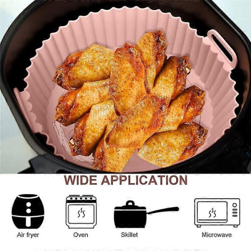 Silikongryta för airfryer, 2 st. runda silikonfoder för airfryer 1