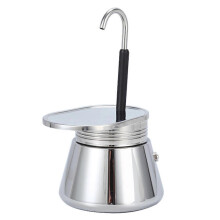 Cafetera Moka Moka de acero inoxidable 304, tubo único de 50 ml, colador antideslizante y grueso para