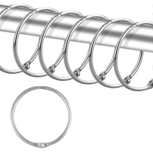 24X Shower Curtain Rings, Hooks Shower Curtain Rings Rust Proof, Anti-Drop Round Shower Rings for Curtain,Silver