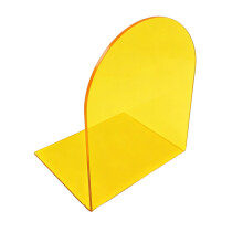 Acrylic Books Stand Bookends for-lemon yellow 10x10x12cm