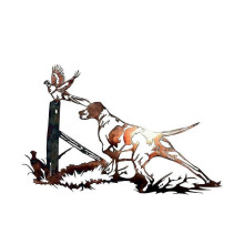 3D Metal Wall Decoration, Shoulder Artist's Wall Art Sculpture, Mallard Hunting & Trout Fishing Wall Decoration Gift