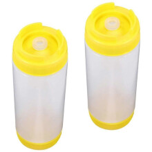 2 Plastic Squeeze Bottles Double-Headed Barbecue Sauce for Ketchup