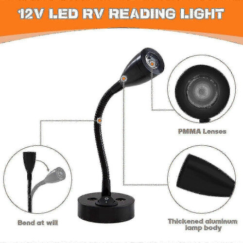 2 τεμάχια 12V LED φώτα ανάγνωσης με δυνατότητα ρύθμισης φω 2