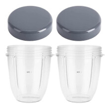 2 kpl vaihtopakkaus, yhteensopiva Nutribullet 18oz -kuppiin litteällä kannella, yhteensopiva Nutri Bullet