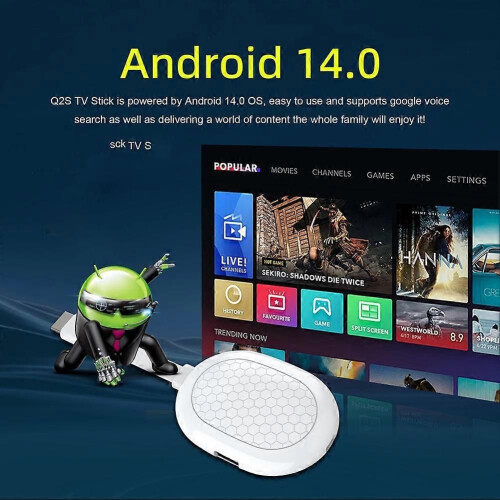Android 14 Allwinner H313 Τηλεχειριστήριο Q2S για Youtube Google Wifi6 BT5.0 8K Τηλεχειριστήριο Φωνής 1