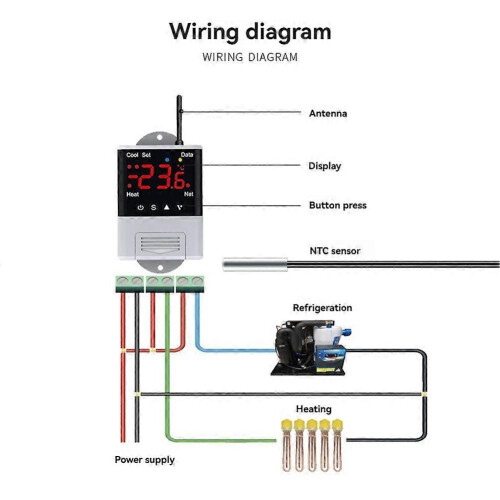 Ασύρματος ελεγκτής θερμοκρασίας WiFi AC 110V 220V DTC1201 Θερμοστ 2
