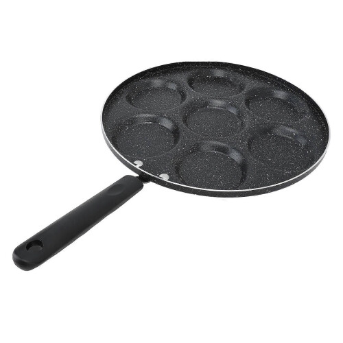 Refined Cast Iron Non-Stick Round Egg Pan with Handle, Kitchen Utensils