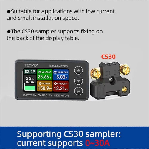 TC147 High-Precision Color Screen Coulomb Meter Battery Voltage and Current Meter 2