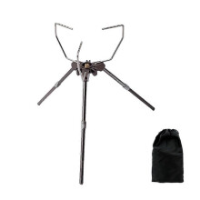 Outdoor Camping Gastank and Stoves Bracket Portable Detachable Furnace Rack Height Adjustable Aluminum Alloy Stoves Expansion Bracket