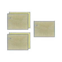 5Pcs Multipurpose Dishwashing Rags Reusable Scrubbing Pads Perfect for Wet & Dry Cleaning on Dishes, Sinks,Yellow