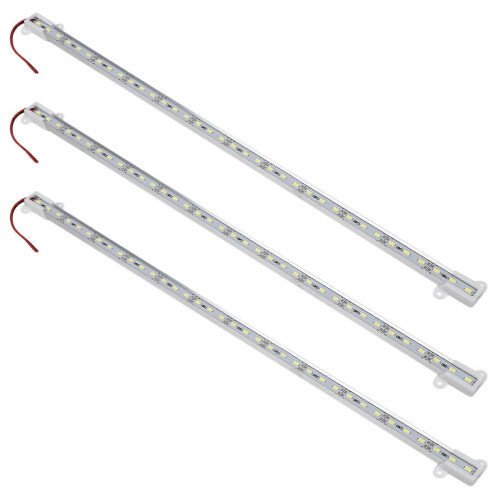 3x 50cm 12V 36 LED 5050 SMD Σκληρή Λωρίδα Μπάρας Αλουμινίου Άκαμπτη Λευκή