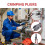 Pipe Crimper Heavy Duty 5-Cutter Bender Downspouts Crimper Gutter Hand Tools for Stove Pipes Ductworks Electrical System 2
