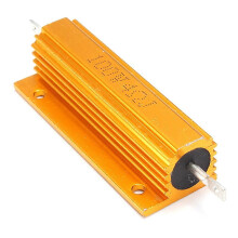 Leistungswiderstand, vergoldet und aluminiumummantelt, 100 W, 4 Ohm (4R)