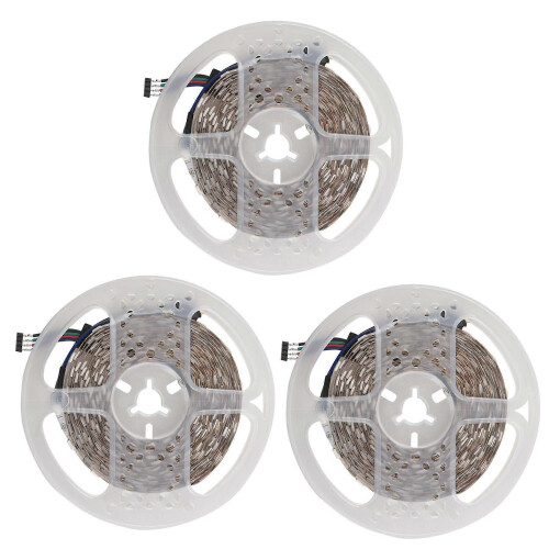 3X RGB 300 5050 LED Εύκαμπτη Λωρίδα Φωτός Μη Αδιάβροχη DC12V 5M