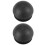 2 Pcs 25mm Dia Plastic Round Tube Inserts End Blanking Caps Black 2