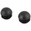 2 Pcs 25mm Dia Plastic Round Tube Inserts End Blanking Caps Black 3