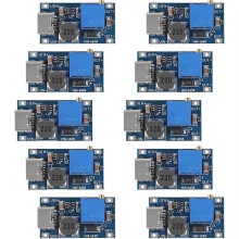 10 kpl säädettävä jännitteennostomoduuli, tyypin C 2V-24V - 5V-28V 2A jännitteennosto DC-DC