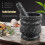 Granite Pattern Pestle Set Stone Herb Spice Grinder Solid Grinder Cooking Set 4