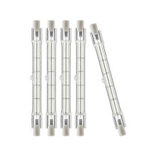 Πακέτο 5 λαμπτήρων αλογόνου R7s T3 118mm 150w 120v, τύπου J, διπλής ακμής, μεγάλης διάρκειας