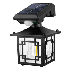 Solar Wall Lanterns Outdoor Waterproof 200LM Motion Sensor Wall Lights Fence Light with 3 Modes Exte