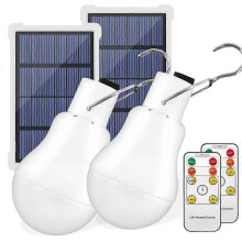 Przenośne żarówki solarne, akumulatorowe żarówki awaryjne LED z USB i zdalnym timerem do namiotu turystycznego