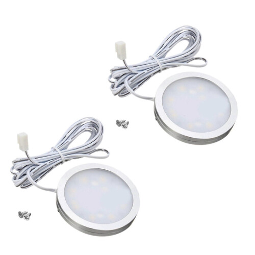 2 luci LED da 12 V per camper, roulotte, barche, interni, soffitto, luce bianca calda