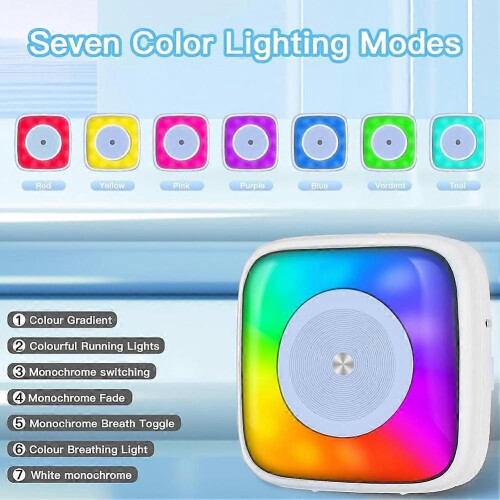Sticker Printer Print 6 Rolls Sticker Printer with 7 Color Lighting Mode, Compatible with IOS and Android 1