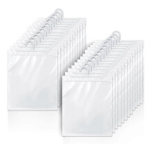 Hanging Storage Bags 24 Pack, Large Hook 10 X 12.5-Inch Clear Plastic Bags for Classroom, Library an