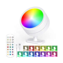 Modern RGB Magnetic Wall Lights with Remote 360 Rotation LED Wall Lamp Room Decor for Bedroom Living Room Hallway B