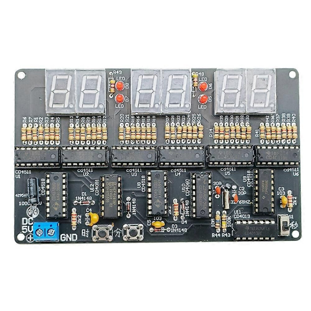 Dc 4.5V-5.5V 6-Bit Digital Circuit Clock Kit Electronic Clock Teaching And Training Welding Production Diy Parts 9409192829085