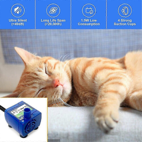 LED Light Pet Fountain Pump Motor with Water Flow Feature 1